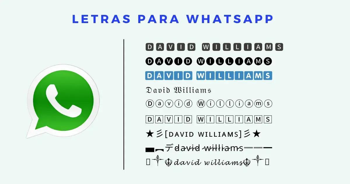 Letras Para Whatsapp