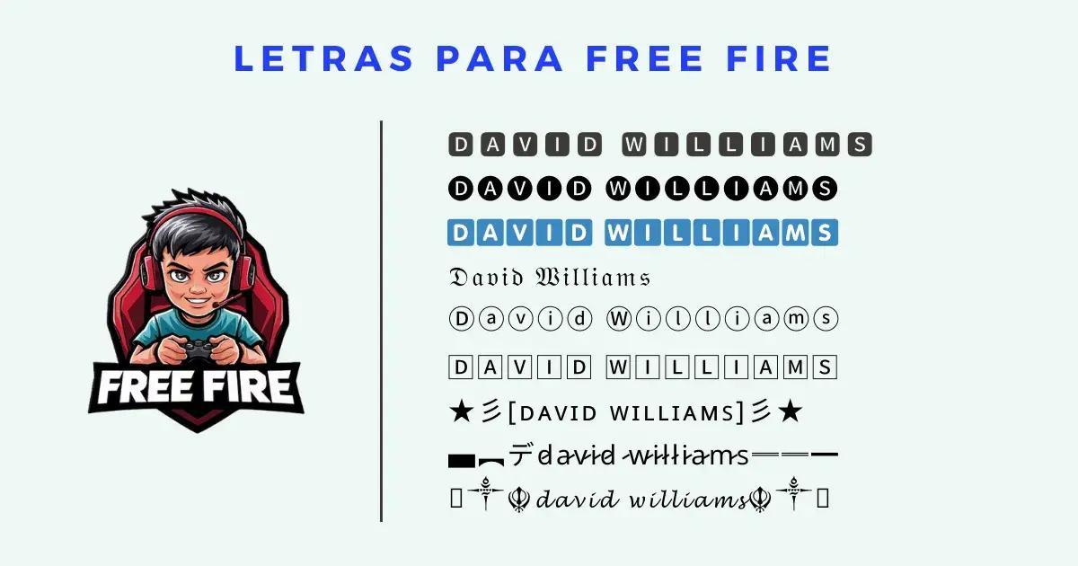 Letras Para Free Fire